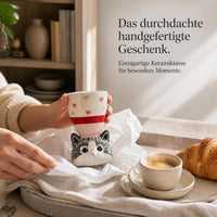 CONGSTUDIO Cute Cat Ceramic Mug Wine Glass Creative Cartoon Gift