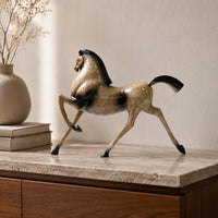 Desktop Horse Sculpture Housewarming Gift Horse Statue Compact Size Table Ornament for Living Room, Office, TV Stand
