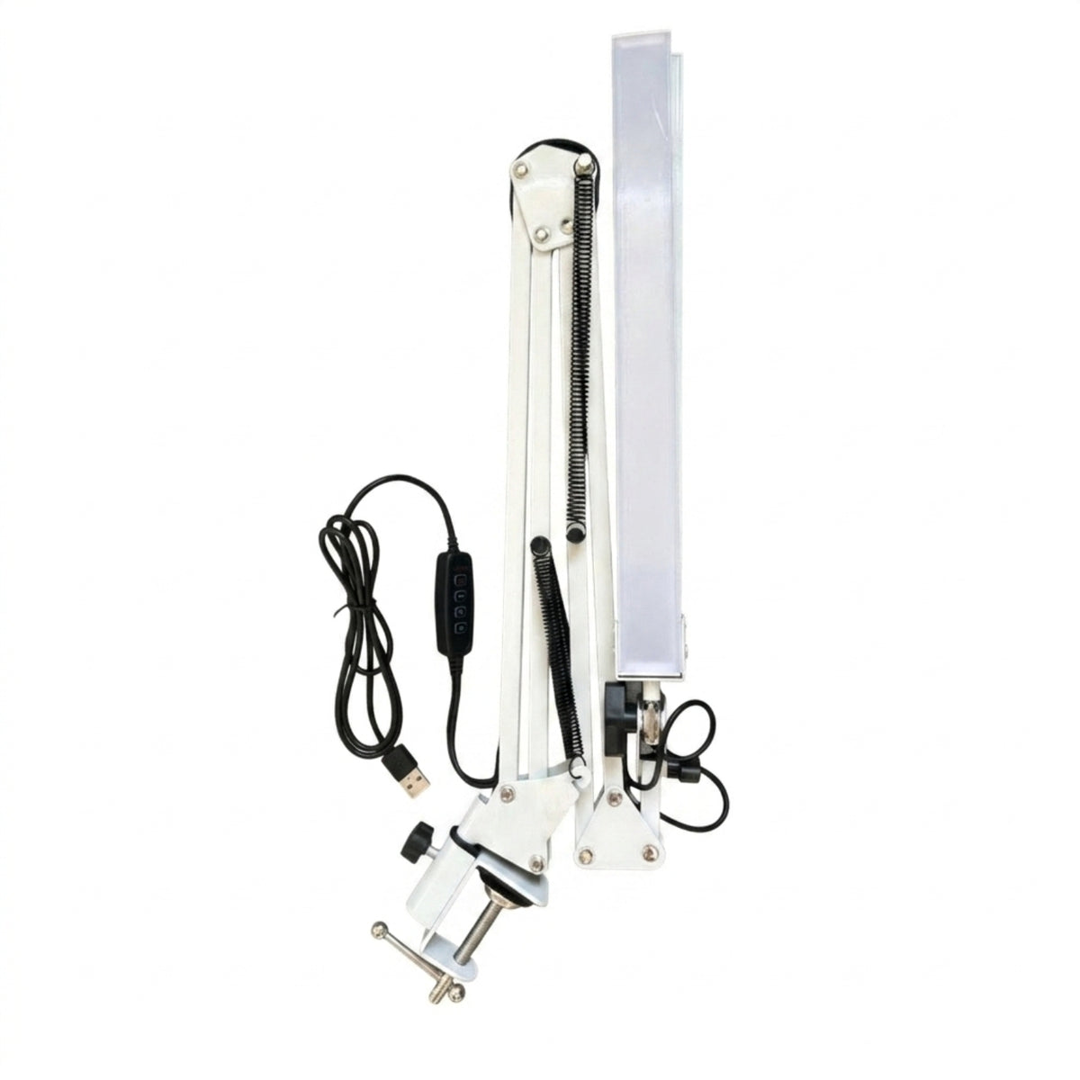 LED Two-headedHead Desk Lamp USB-Powered Desk Lamp with Clamp Flexible Work Light Articulated for Professionals, Students, Crafters, Home Office, Dorm Room
