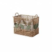 Hamper Decorative Woven Laundry Hamper Handwoven Laundry Sorter Basket for Washroom, Bedroom