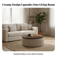 2 Pieces Round Tabletop Nesting C Not on Ee Table Set Rounded Edges Nesting C Not on Ee Table Pair Space-Saving Living Room Furniture Hidden Storage for Apartment Dwellers, Design Enthusiasts, Interior Decorators, Small Areas, Lounge Area, Not on Ice