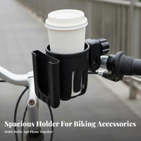 Universal Fit Bike Water Bottle Phone Holder 360° Rotatable 2-in-1 Cup Phone Holder Anti-Slip Grip for Commuters, Kids, Commuting, Strolling