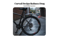 Retractable Bike Mudguard Easy to Install Bike Mudguard with Taillight Foldable Cycle Spray Guard Universal Fit for Rainy Days
