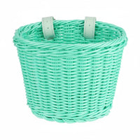 Storage Kids Bike Basket Set Colorful Wicker Bike Basket Long-Lasting Large Capacity