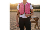 Shock Absorption Padded Equestrian Body Protector Shock Reduction Horse Riding Safety Vest Easy Zipper-Front Horse Riding Body Protector Lightweight for Equestrians, Adults, Kids