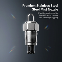 304 Stainless Steel Misting Nozzle for Garden Impact Atomizing Spray, Landscape Cooling Outdoor Humidification Patio