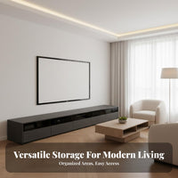 TV Cabinet Wear-Resistant Surface Short Throw Display Unit Cabinet Built-in Cable Management Modern Floor TV Console for Home Theater Enthusiasts