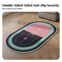 Noise Reducing Jump Rope Mat Multipurpose Oval Jump Rope Mat Wear-Resistant Knee Protection for Indoor, Home Gym, Apartment