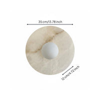 Modern Stone Wall Sconce Gentle Glow Luminous Sphere Wall Lamp Hardwired for Bedroom