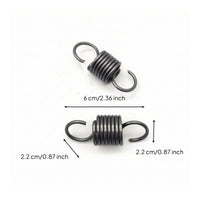 2 Pieces Cylindrical Spring with Hooked Ends Heavy-Duty Coil Spring with Hooks Long-Lasting Extension Springs with Hook Ends Versatile for Mechanics
