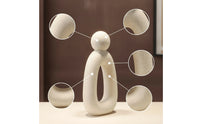 3 Pieces Resin Family Figurines Sculptural Decorative Highlight Sculpture Contemporary Abstract Figurines for Art Lovers, Bookshelf, Tabletop