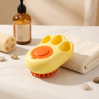 Cat Brush for Dog Grooming and Cat Bath, 4-Pack Soft Silicone Cleaning Brush, Paw Print Design Cat Grooming Brush