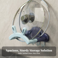 Wall-Mounted Washbasin Holder Space Saving Playful Ear Basin Hanger with Hooks Versatile Wall Mounted Basin Rack for Renters, Kitchen, Balcony, Door