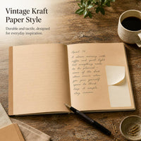 Extra Thick A5/B5 Lay-Flat Notebook with Kraft Paper Pages