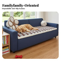 Non-Slip Fluffy Sofa Mat Thickened Fluffy Seat Cover Pet-Friendly Couch Protector Warming for Families, Homeowners, Winter, Living Room