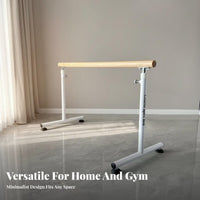 Adjustable Height Practice Barre Easy Storage Freestanding Dance Barre Non-Slip Feet Freestanding Dance Bar for Dancers, Beginners, Home Use, Gym