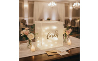 Ceremony Card Holder Box White Card Box with Top Openingopening for Newlyweds, Gift Tables