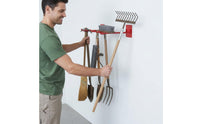 Garden Tool Storage Rack Iron Construction Double Prong Tool Simple Hook Installation Heavy Duty Garage Hanger for Shed