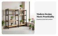 Floor-Standing Multi-Tiered Pot Stand Space-Saving 5-Tier Pot Tower Staggered Shelves Flower Rack Modern Minimalist aesthetic for Plant Lovers, Apartment Dwellers, Balcony, Indoor, Living Room, Corner