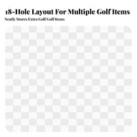Non-Slip Base 18-Slot Golf Club Rack Large Capacity Double-Tier Golf Club Stand Heavy Duty Construction for Pro Shop, Driving Range, Garage