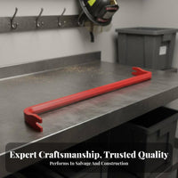 Multi-Functional Firefighter Forcible Entry Tool Heat Treated High Carbon Steel Industrial Grade Heavy Duty Wrecking Bar Beveled End for Firefighters, Emergency Responders, Construction Workers, Jobsite, Home Renovation, Workshop, Warehouse