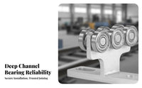 6 Wheel Strut Rail Trolley Deep Channel Spherical Bearings L-Shaped Hoist Trolley Wheel Assembly Strut Rail Wheel Assembly High