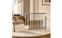 Abacus Ornament Silver-Tone Decorative Abacus Modern Decoration for Collectors, Office