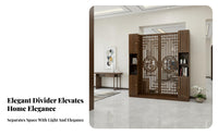 Partition Screen Cabinet Modern Design Hollow Carved Partition Multi-Functional Entryway Storage Divider for Homeowners, Apartment Dwellers, Bedroom