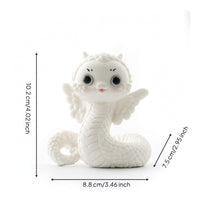 Snake Figurine Cute Ceramic Snake Shiny Sculpture for Shelf