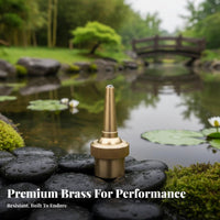 Brass Water Feature Nozzle Easy Installation Straight Stream Water Feature Head Adjustable Jet Nozzle for Landscapers, Outdoor, Garden, Park