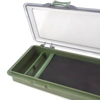 EVA Liner Leader Storage Box ABS Plastic Carp Tackle Organizer Transparent Lid Fishing Hook Storage Box Snap Closure