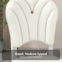 Modern Design Armless Wood Chair Padded Backrest Wooden Chair with Cutout Handle Sturdy Construction Household Furniture Easy to Move for Homeowners, Families, Restaurant Owners, Home Office, Study Room, Kitchen, Tea House