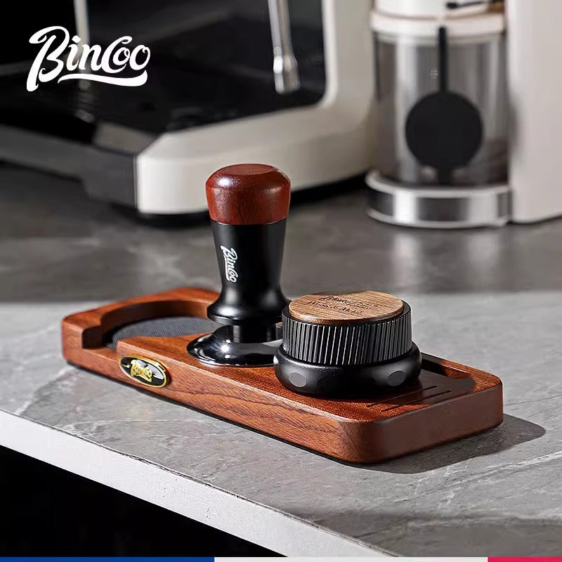 Bincoo Walnut Wood Coffee Tamper Base with Spring