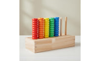 Rainbow Disc Peg Game Educational Rainbow Disc Assembling Game Child-Centered Color Recognition Toy Hand-Vision Coordination