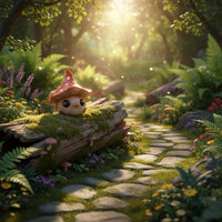 Cute Mushroom Figurine Desktop Ornament Garden Elf House Decoration for Entryway
