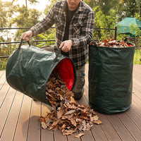 Collapsible Garden Waste Bag and Drawstring Garden Sacks, Reusable Garden Sacks for Foliage Collection, Waterproof and Tear-Resistant Design