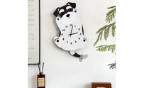 Schnauzer Wall Clock Black and White Canine Wall Clock Decorative for Living Room, Bedroom, Home Office