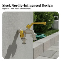 Zinc Alloy Two-Outlet Tap Threaded Inlet doubleOutlet Water Tap Rust Resistant Plumbing Fixture Leak Proof for Garden