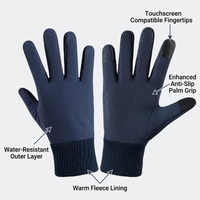Winter Gloves Men Women Touch Screen, Thermal Warm Gloves for Cold Weather, Running Biking Outdoor Sports, Windproof Waterproof Anti-Slip Gloves
