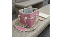 Structured Insulated Bottle Carrier Bag Front Pocket Divided Bottle Carrier Bag