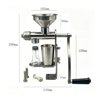 Stainless Steel Manual Oil Press Countertop Manual Oil Press Machine Long-Lasting for Kitchen, Home