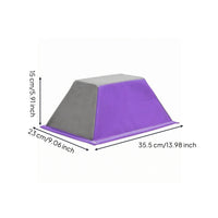 Flat Top Trapezoid Balance Block Wide Base Gymnastics Block Stitched Seams Mind-Body Practice Brick Gray