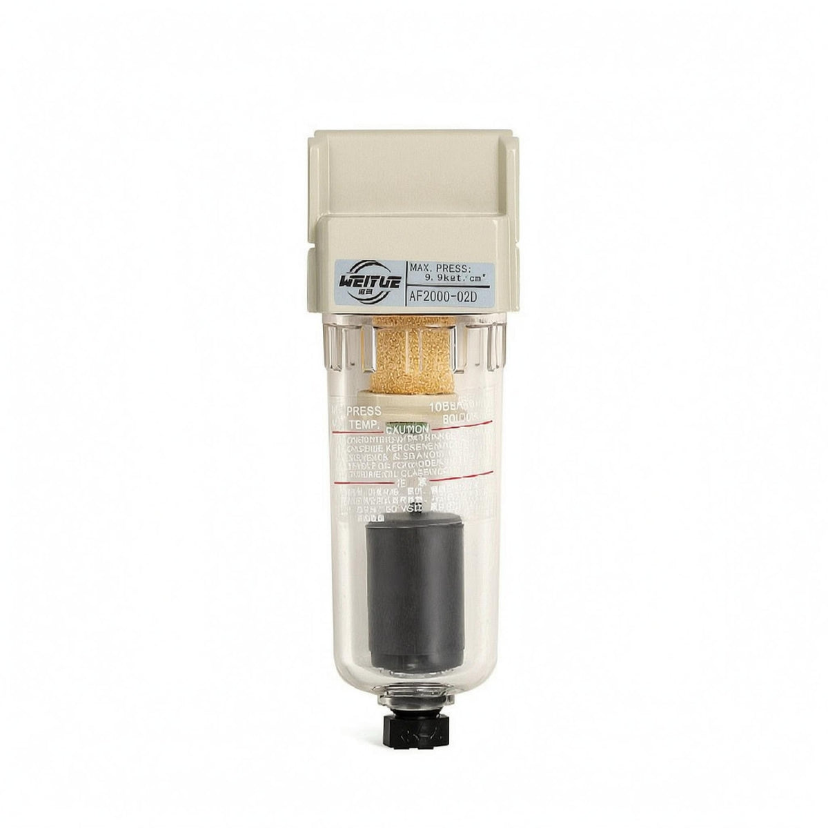 Pressure Rated Threaded Pneumatic Air Filter Long-Lasting Metal Body Pneumatic Air Filter Heavy Duty Industrial Part