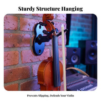 Violin Hanger with Bow Holder Space-Saving Violin Wall Mount with Bow Holder