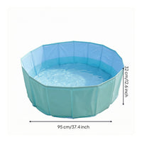 Thickened PVC Foldable Kiddie Pool Flat Base Folding Pool for Children, Kids