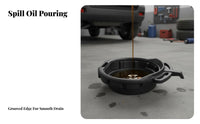 Oil Drain Pan Thickened Design Oil Change Pan Large Capacity Vehicle Fluid Drain Basin for Home Mechanics, DIY Enthusiasts, Auto Repair Shop, Workshop