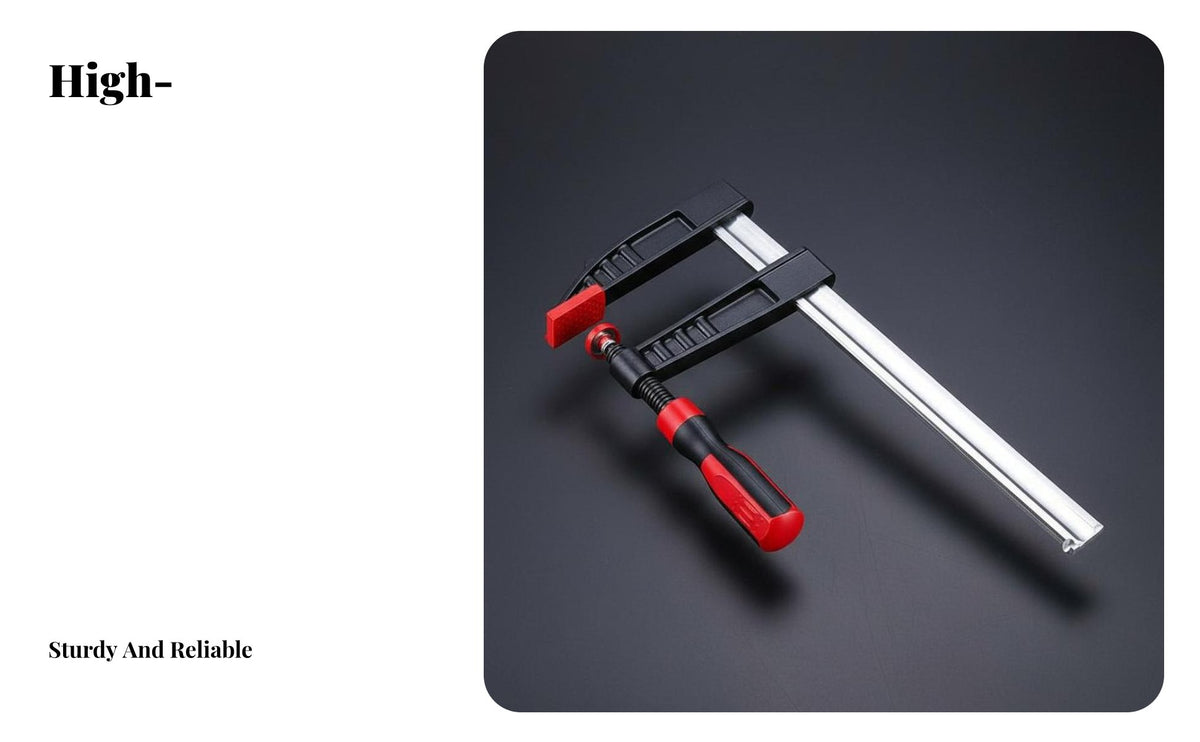 Industrial Grade F-Clamp Reinforced Design Heavy-Duty F-Clamp Ergonomic Handle Clamping Tool for DIY Enthusiasts, Carpentry, Furniture Assembly