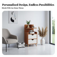 Nordic aesthetic Multi-Drawer upright Cabinet Simple Design cream Utility Cabinet Space-Saving Storage Solution flexible Use for Apartment Dwellers, Homeowners, Students, Bedroom, Living Room, Study, Hallmethod