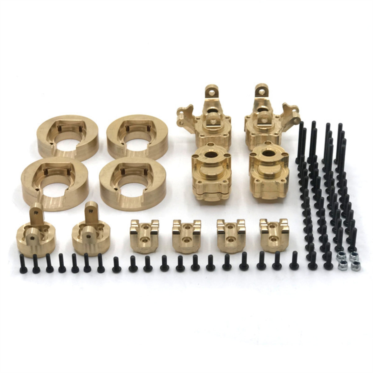 Brass 1:10 Scale RC Car Parts with Fasteners Precision-Machined Brass Counterweights for YK4102 YK4103 YK6101, Tuning, Maintenance
