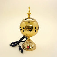 Electric Incense Burner No Open Flame Incense Burner with Lid Sturdy Enclosed for Home, Prayer Room
